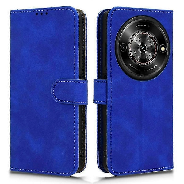 Läderfodral för ZTE Blade A75 5G - Skinnkänsla, Anti-Drop, Plånboksdesign, Flip-Cover - Grön