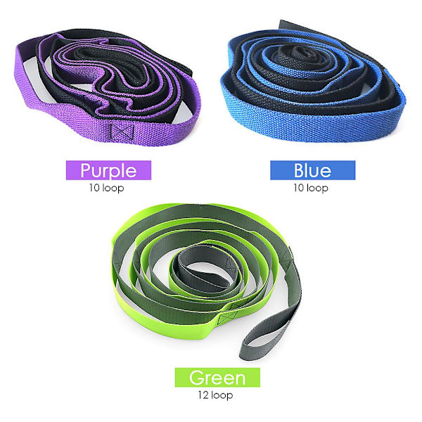 Yoga Daisy Chains Multi-loop Yoga Rem Ikke-elastisk Strækbånd[D]