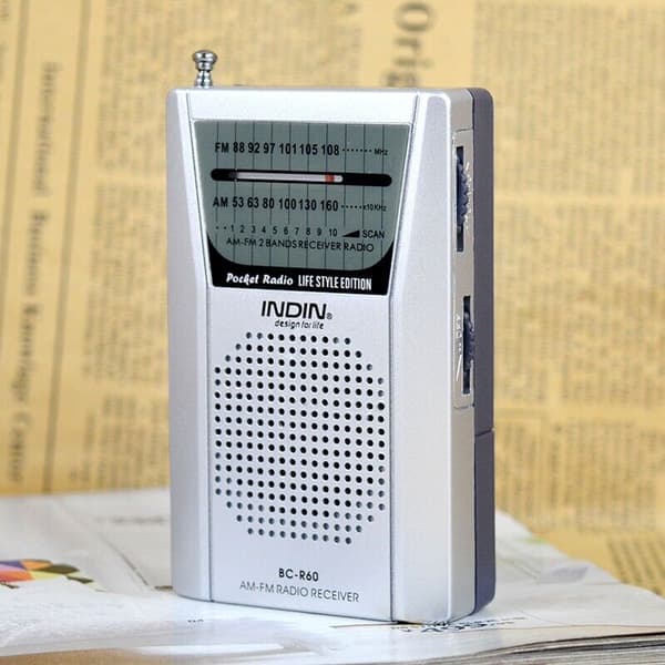 BC-R60 Mini multifunksjonell bærbar radio for eldre Gris 0.05