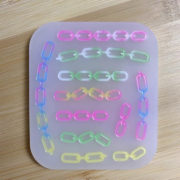 Resin Fyldform Kædeform Håndlavet Epoxy Resin Fyldform Silikoneform[D]