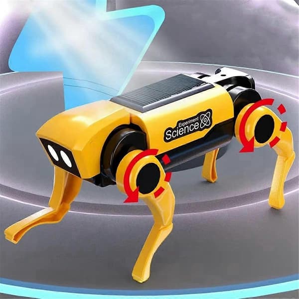 Robot Solar Elektrisk Mekanisk Smart Hund Børns Pædagogisk Samlelegetøj Smart Robot Legetøjsgave[D] As Shown