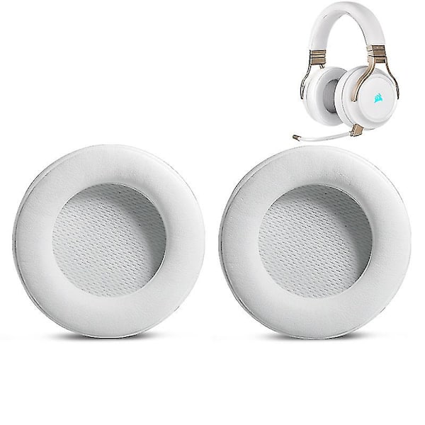 1 Par Öronkuddar Ersättning Kompatibel Med Corsair Virtuoso RGB Wireless SE Spelheadset White