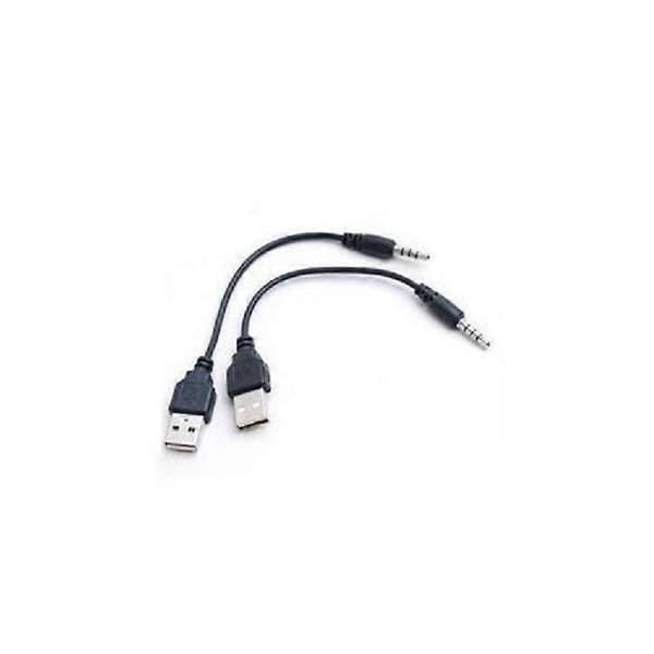 UBS han til 3,5 lydkabel 3,5 til USB 3,5 han til USB han konverteringskabel datakabel kabel, 3-pakke[D]