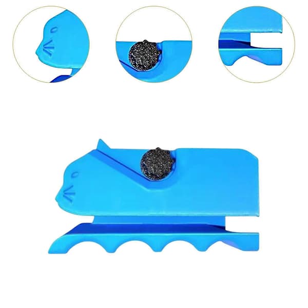 3D-printet pappskjæremaskin, universal, robust, 3D-printet katteklorestativ, blå [D] Blue Black 10cmx5.8cmx4.9cm