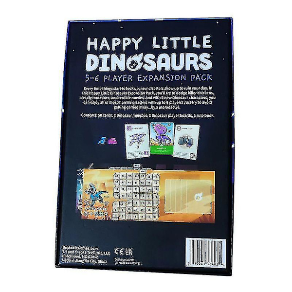 Englanninkielinen versio Happy Little Dinosaurs Happy Little Dinosaur -laajennuslautapeli korttistrategiapeli
