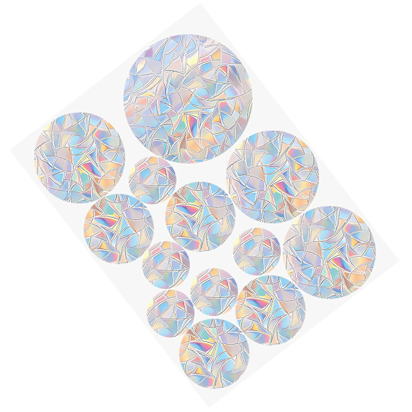 3 set fönsterdekaler runda dekaler prisma fönsterdekoration utsökta fönsterdekaler larm anti-fågelkollision fönsterdekal DIY Round