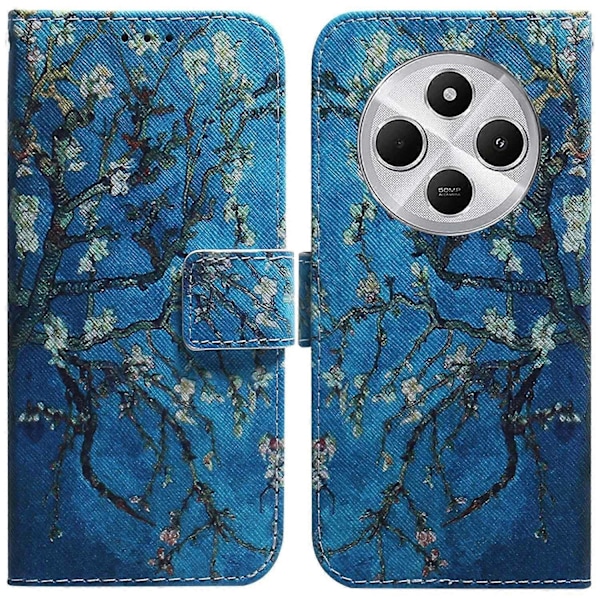 Pengepung til Xiaomi Poco C75 4G/Redmi 14R 5G/14C 4G med Mønsterprint i Læder Multicolor Style D