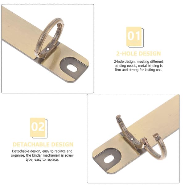 Bindermekanisme 2 Hull Binder Ring Mekanisme DIY Løsblad Boktilbehør[D] 12.60X3.00X2.00CM