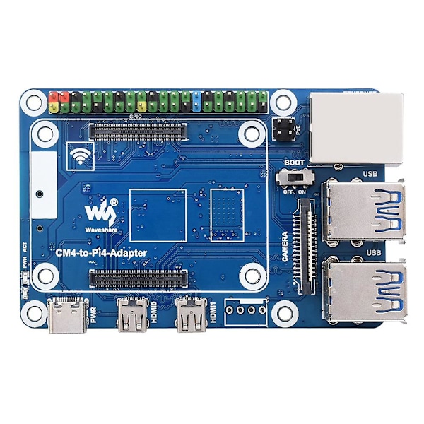 Cm4 Till Pi4b Utbyggnadskort 4-vägs Usb3.0+rj45 Gigabit Ethernet Port Cm4 Till Pi4 Adapter För 4b Kretskort