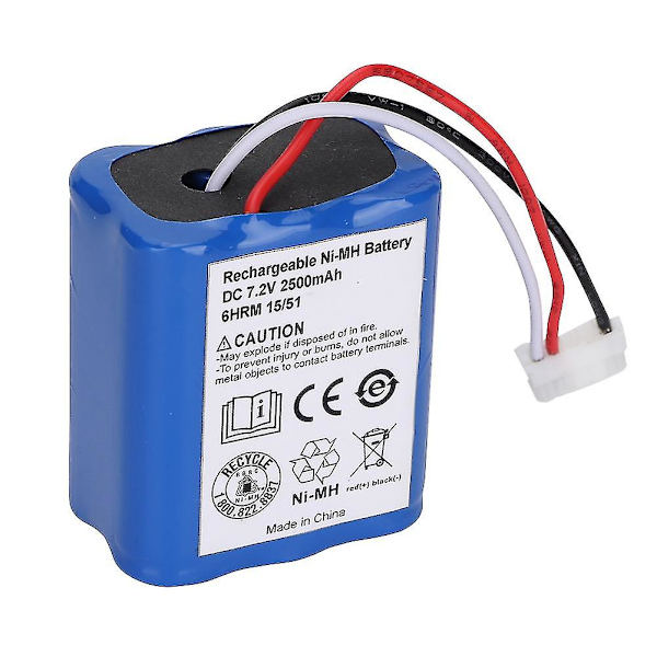 Høykvalitets 7.2V 2.5Ah Ni-MH Oppladbart Batteri for iRobot Roomba Braava 380 380T