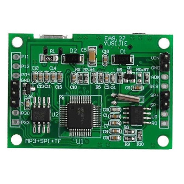 DIY MP3 Musikk- og Stemmeavspillingssett med PIR-sensor Lydinnspillingsmodul USB Nedlastingsstøtte TF Bil