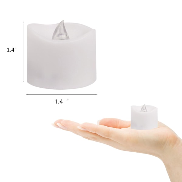 12-pack Multi-färgade Ljusstearin Batteridrivna, LED Jul Ljusstearin, 7 Färgvariationer
