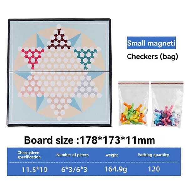 Magnetisk Dam 2-i-1 Multifunktionell Schackbräda Multifunktionell Pedagogisk Leksak Liten[D] As Shown
