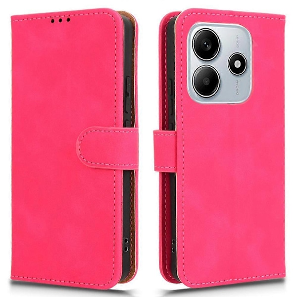 Til Xiaomi Redmi Note 14 5G Læder Etui Hud-Følelse Anti-Drop Wallet Flip Telefon Cover - Grøn[D] Multicolor Rose