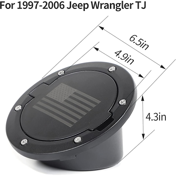 Bränslefyllningslucka Tanklock för Tj Aluminium för Jeep Wrangler 1997-2006