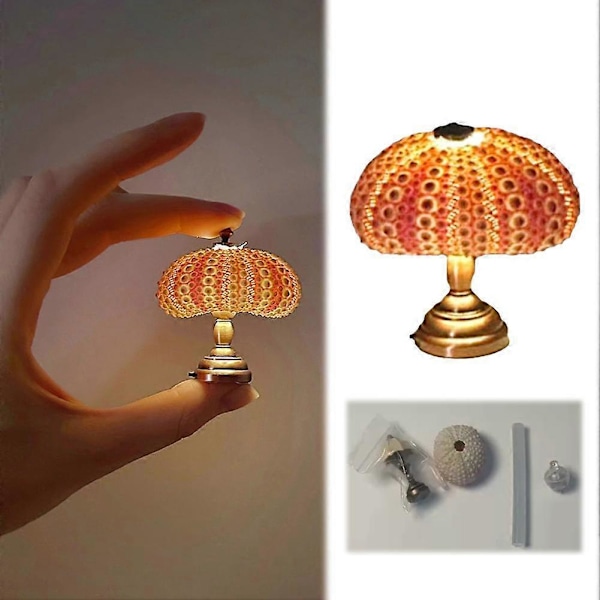 DIY Søpindsvin Natlampe Sjov Strandtema Natlampe Skrivebordsornament Pink