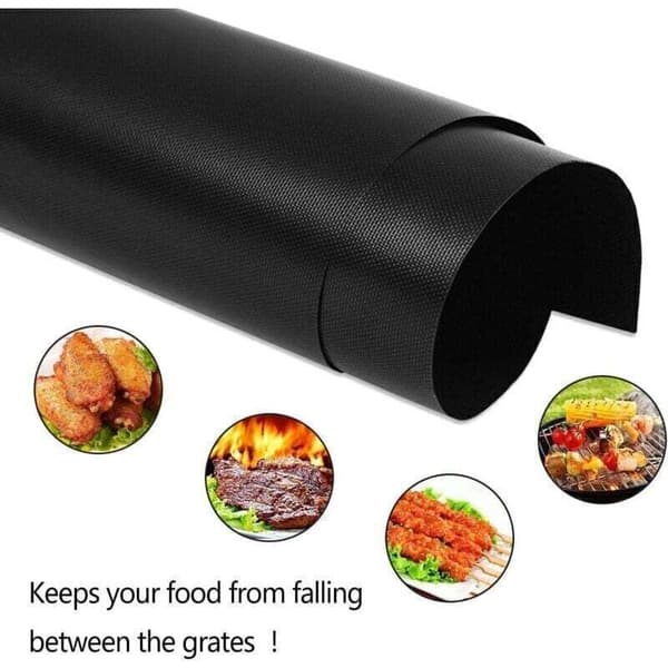 BBQ Grillmatte Sett med 5 non-stick kokematter Noir 0.05