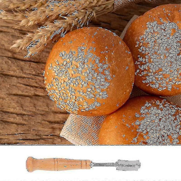 Sett med 2 brødhevingskurver - rund og oval brød bakebolle - brødkniv - deigskrape