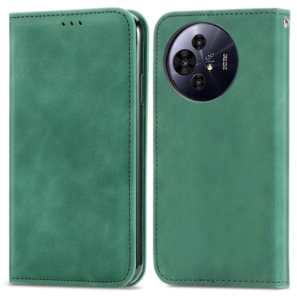 Etui for TCL 50 Pro Nxtpaper 5G - Skinnfølelse i lær, kortlomme, magnetisk lukking Green