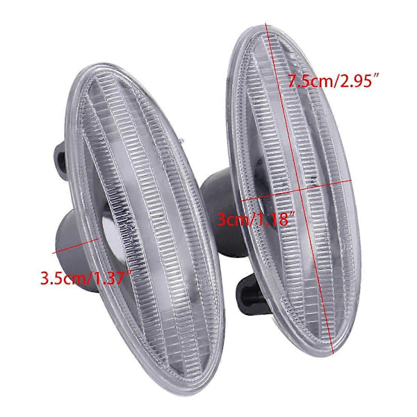 Sidemarkerlys Fenderlys Repeaterlampe Blinklys for Nissan Square Juke Leaf Note Micra M As shown