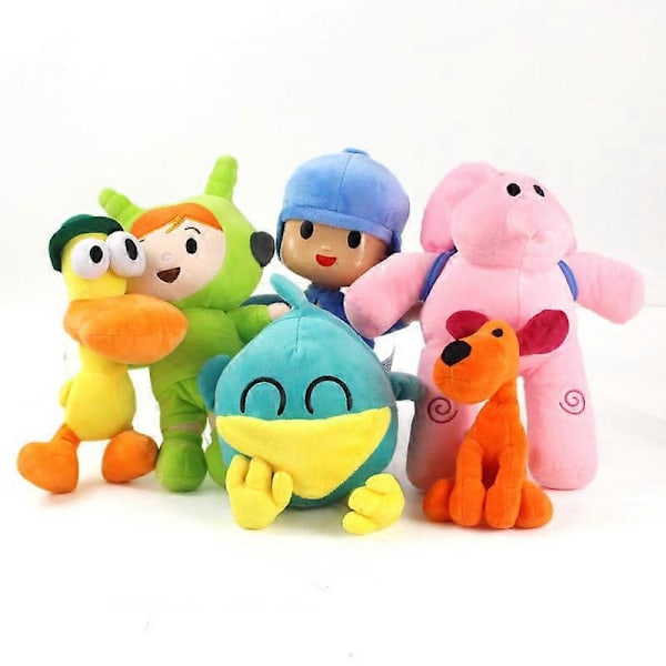 Pocoyo Plyschleksak Elly Pato Loula Fred Loula Mjuk Plushie Fylld Figur Dock för Barnfödelsedag Julgåva