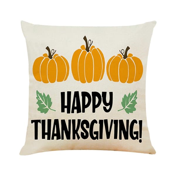 Thanksgiving Pumpa Lattice Heminredning Kudde Örngott 1 st, Höstdekorationer för Hemmet[D] A