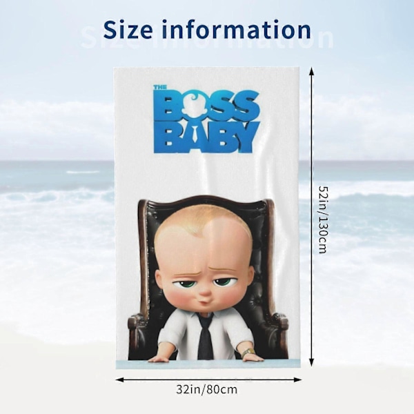 (Baby Boss) Extra Stor Snabbtorkande Strandhandduk Sandresistent Mikrofiber, 132x81 cm, Ultra-Mjuk, Lättviktig för Resor, Simning #BYFN[D] 130x80cm