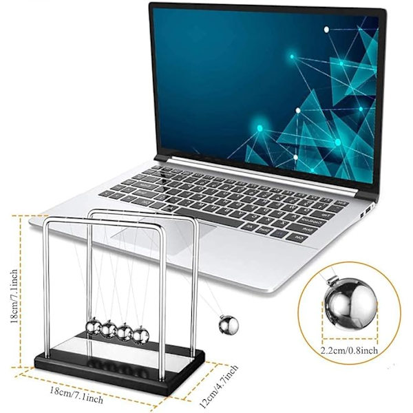 Newtons pendul, Newtons vugge - Newtons kugle sving skrivebord