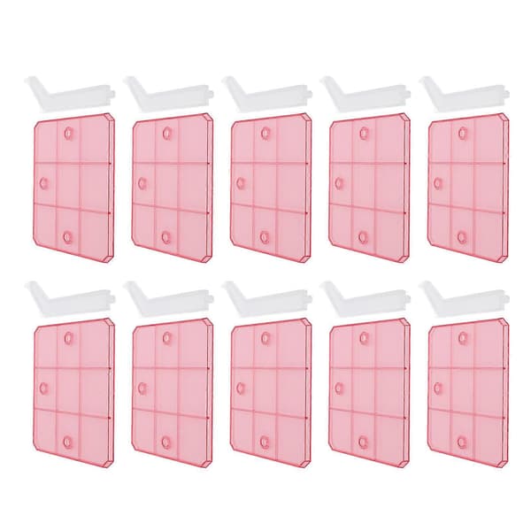 10 st Actionfigur Stativ Montering Actionfigur Display Hållare Bas Dockmodell Stödstativ för 1/144 Leksak Transparent Röd[D]