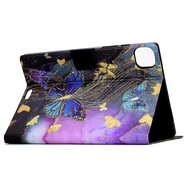 Etui i PU-lær med mønster F for iPad Pro 11 (2018) / (2020) / iPad Air 11 (2024) / Air (2020) / (2022) Multicolor Golden Butterflies