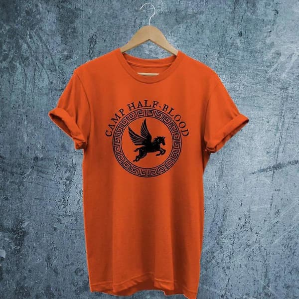 Percy Jackson Camp Half Blood Orange Vintage T-skjorte[D] orange S