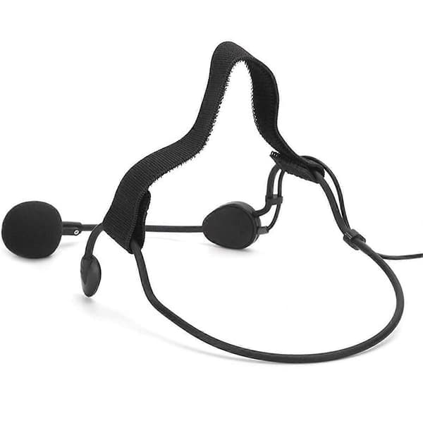 6,35 mm plugg dynamisk hodebøyle mikrofon ørekrok mikrofon egnet for WH20TQG musikkinstrument gitar[D] Black