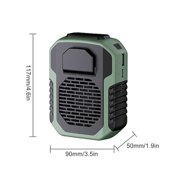 Uusi 6000mAh kannettava vyötäröklipsituuletin, vyötuuletin, vahva ilmavirta, 3 nopeutta, ladattava vyöklipsituuletin USB-portilla[D] orange