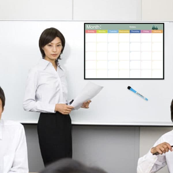Whiteboard Kalender Køleskabsmagnet Ugentlig Planlægger Noter[D]