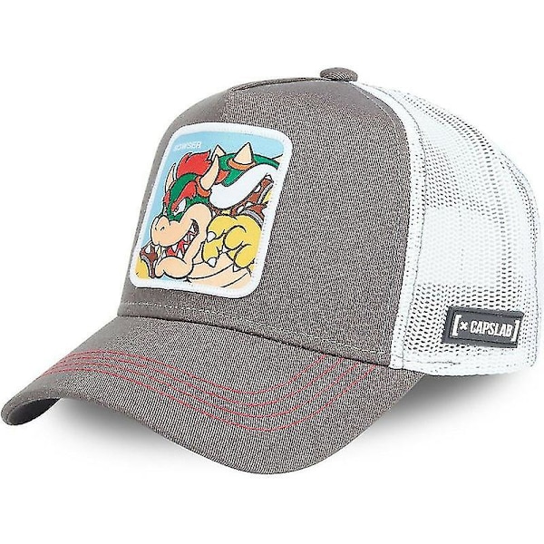 Mario keps unisex sport baseboll mesh keps lastbilskeps Mario keps löpning andningsbar keps sommarkeps [kk] BOWSER