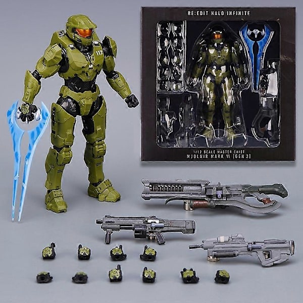 18cm Halo Infinite Master Chief Mjolnir MK VI 1/12 skala 17,5CM 6\" Actionfigur VI Gen3 John117 samlarföremål leksaker