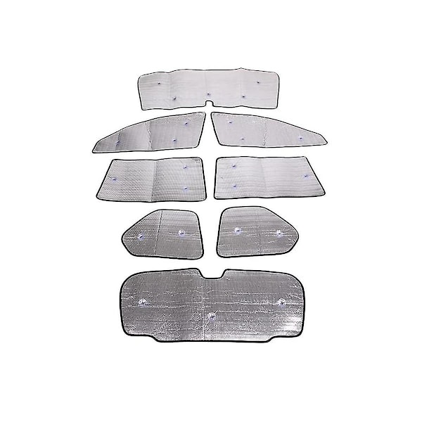 För Land Cruiser Prado Bilfönster Vindruta Solskydd Fram Uv Skydd Reflektor Solskydd Tillbehör ,8pcs-yujia