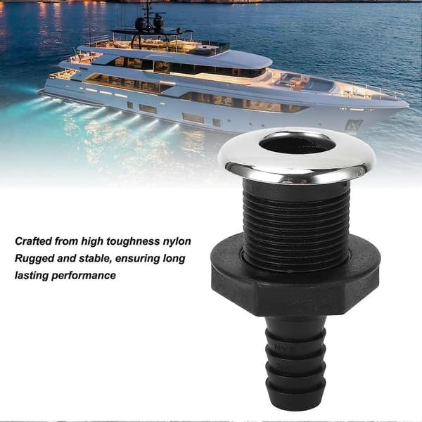 3/4in Genom Skrov Beslag Nylon Läckagesäker Hög Tålighet Genom Skrov Slanganslutning för Båt Marin Rak[D] Solid Normal