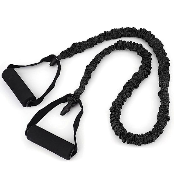 Slids Pull Rope Yoga Modstandsbånd 30lb Sort TPE Elastisk[D]