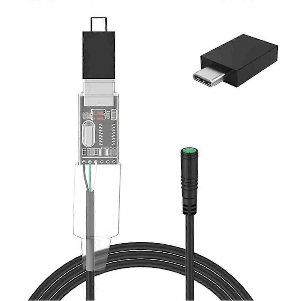OTG-USB USB Programmeringskabler for Mid Drive Kit BBS01 BBS02B for å endre PAS-hastighetsparametere 50cm[D] Black