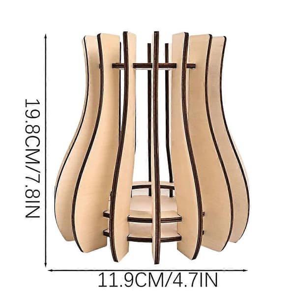 DIY sammenlåsende byggeklodser vase Træ Sikker Robust Sjov Studieværelse indretning[D] White