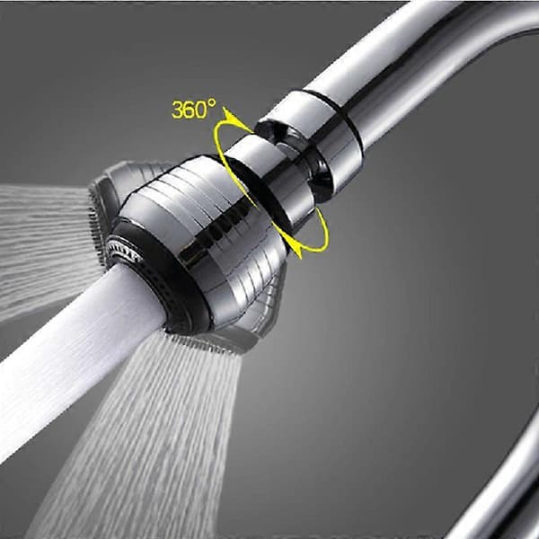 Kranadapter för diskbänkDubbelläges kranluftare utrustad med oregelbunden adapter (2 st, silver)[D]