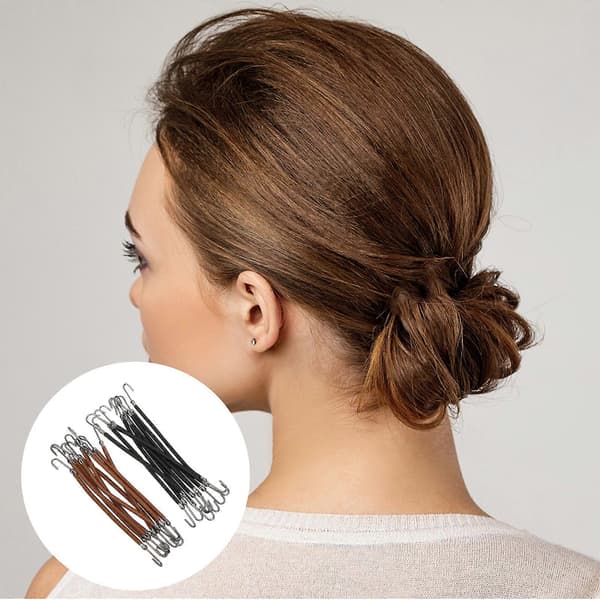 20 stk. elastiske hårkroge til styling af hestehaleholder til kvinder og piger [D] 13x0.8cm