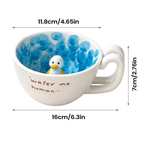 Keramisk dyredrikkeandpingvin kaffekopper tekopp til mamma venn bursdag (D) Duck