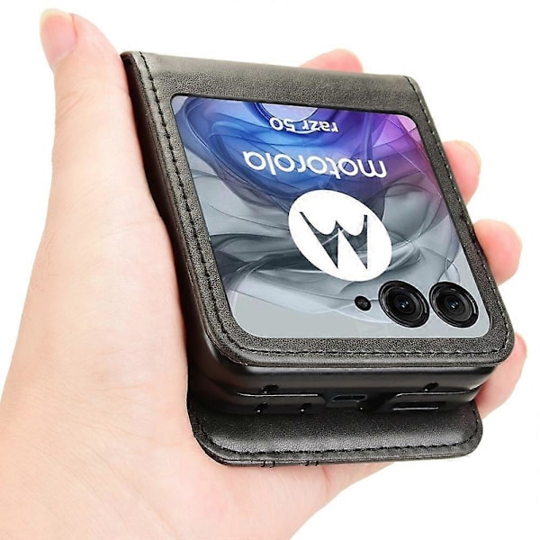 Til Motorola Razr 50 5G Wallet Case Stødsikkert Læder Telefon Cover[D] Multicolor Style D