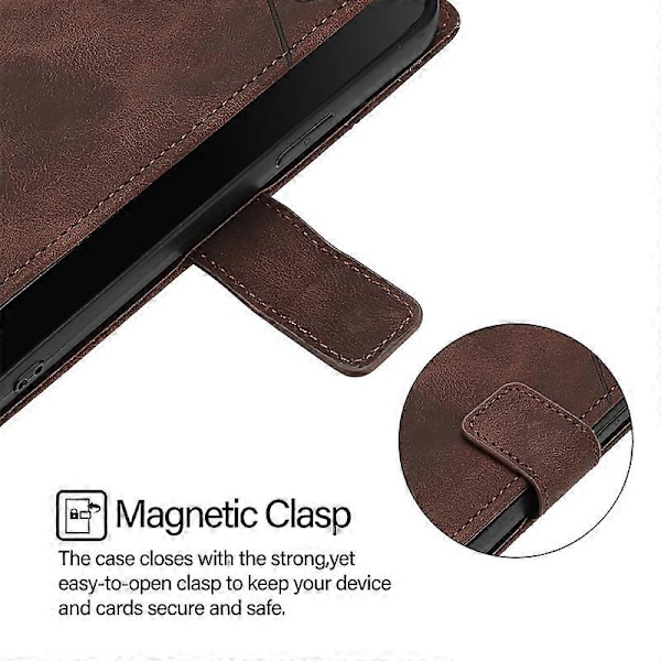 Präglat PU-fodral för Infinix Zero 30 5G[D] Brown