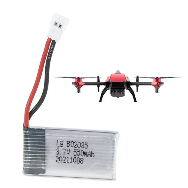3.7V 550mAh 20C Lipo Akku 802035 Litiumakku Hubsan X4 H107 H107L H107D MJXRC F47 DFD F180 RC Drone Korjaukseen[D]