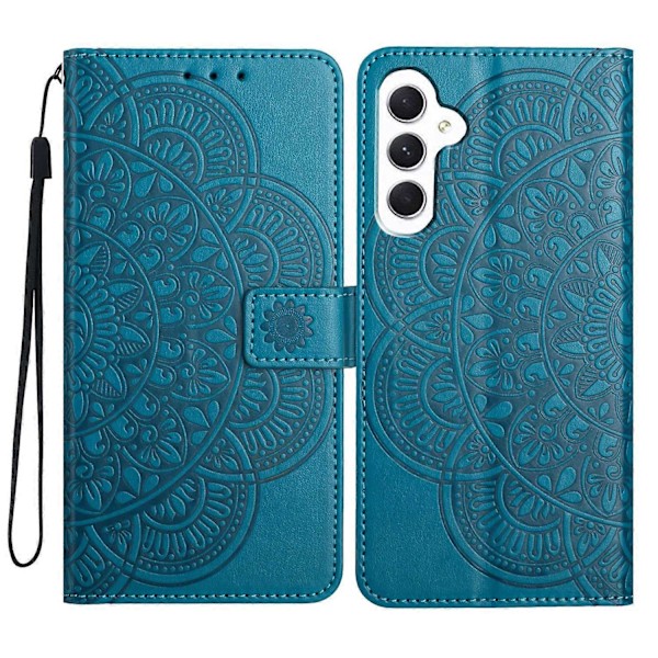 Väska för Samsung Galaxy A55 5G Mandala Blommor Läder Flip Plånbok Omslag Multicolor Style C
