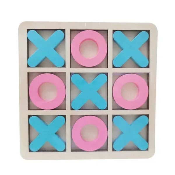 Uusi Ketju Kolmio Shakki Loisto Kaksintaistelu Lautastrategiapeli Lapsille ja Aikuisille Hauska Perhepeli Logiikka Shakki Rata Pöytäpeli (D) color OOXX Checkerboard