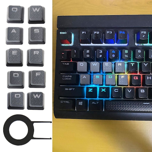 10 stk. Keycaps for Corsair K70 RGB K95 K90 K65 Mekanisk Spilltastatur Keycap
